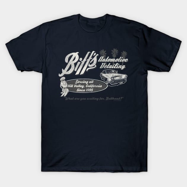 Biff's Auto Detailing Worn Out T-Shirt by Alema Art